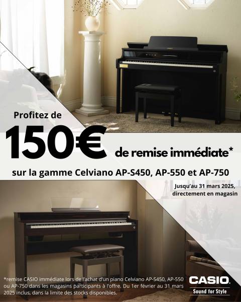 Offre exceptionnelle sur le Casio Celviano AP-S450.